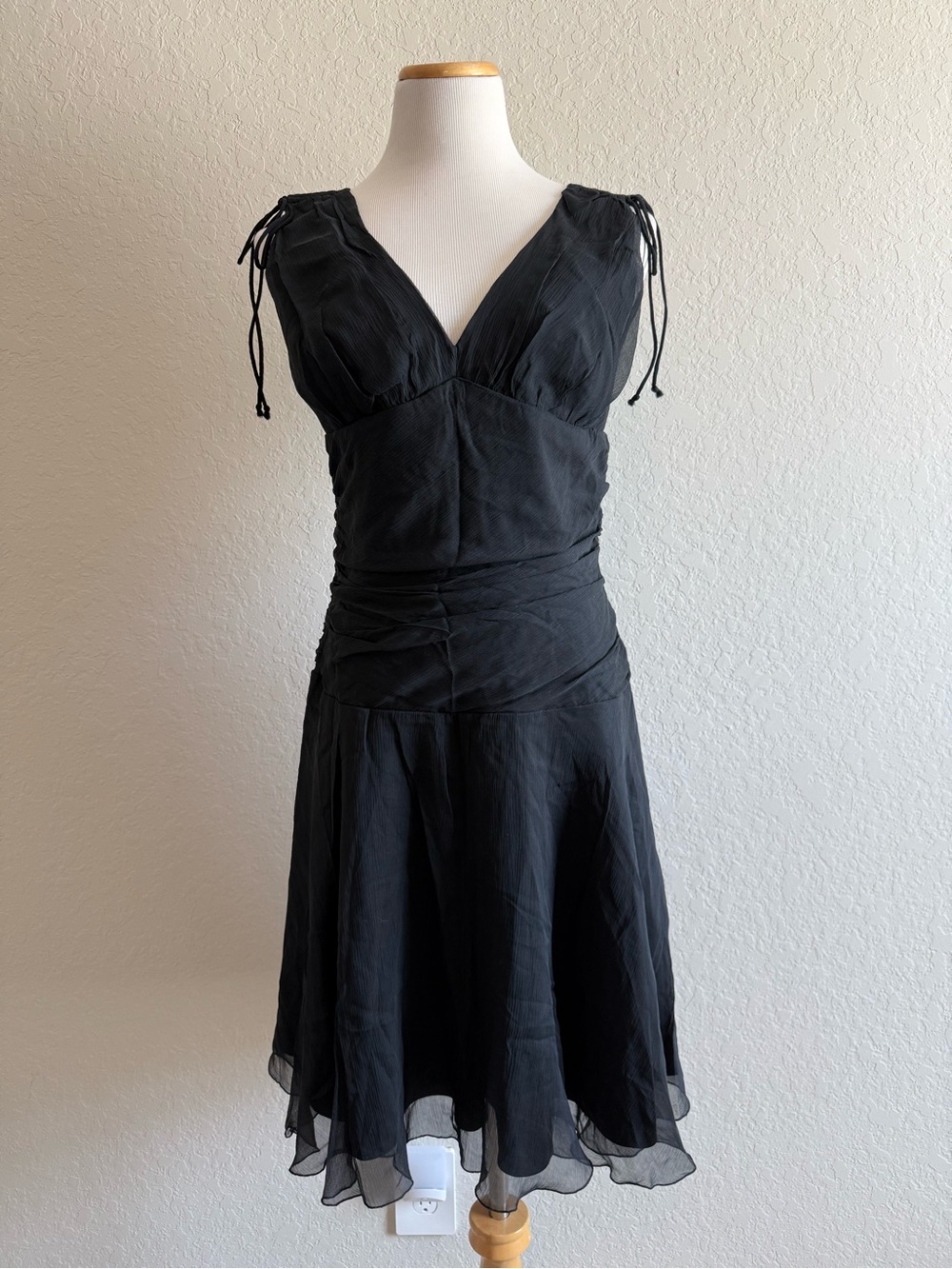 Express Silk Shoulder Tie Dress